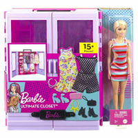 Muñeca Barbie Fashionista Armario Portatil Hjl66 Mattel