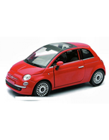 COCHE METALICO FIAT 500 ELECTRICO ROJO