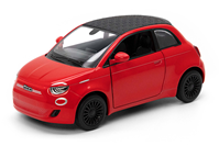 COCHE METALICO FIAT 500 ELECTRICO ROJO