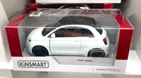 COCHE METALICO FIAT 500 ELECTRICO BLANCO