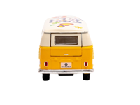 COCHE METALICO CARAVANA HIPPIE AMARILLA