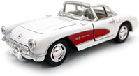 COCHE METALICO CORVETTE 1957 BLANCO