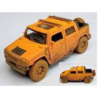 COCHE METALICO HUMMER BARRO AMARILLO MOSTAZA