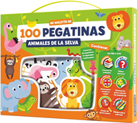 MALETIN 100 PEGATINAS - ANIMALES EN LA SELVA