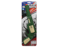 pistola verde 23cm hace sonidos al disparar
