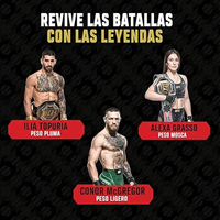 Figura Articulada UFC Leyendas Alexa Grasso 11.5cm con 5 Puntos de Movimiento y 2 Accesorios, Licencia Oficial