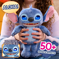  Peluche Interactivo de Disney Stitch Many Moods Stitch, de 34,3 cm, más de 50 Sonidos y Frases, Ojos expresivos con LCD