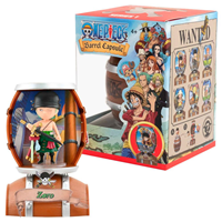 Barril Capsula sorpresa contiene una figura coleecionalble de los personajes de la serie One Piece 13,9x9,7x10,3 cm - Modelos surtidos