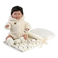 Muñeca Mimi Llorona con Saquito. 42Cm  Cuerpo Tela