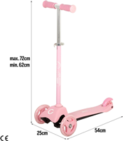 PATINETE Scooter 3 Ruedas Mini Cruiser - Rosa + 24M