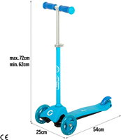 PATINETE -Scooter 3 Ruedas Mini Cruiser - Azul - 24M