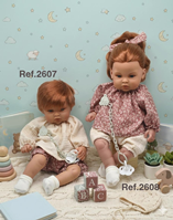 MUÑECA BEBÉ PESO REAL REBORN 45CM CON PELO PELIRROJA