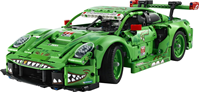 LEGO Technic Coche Porsche 911 GT3 R Rexy AO Racing  con Motor de 6 Cilindros, Tracción Trasera y Diseño de Dinosaurio T-Rex 