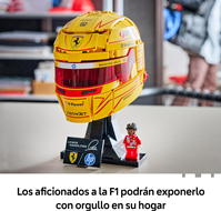 LEGO Editions Scuderia Ferrari HP Lewis Hamilton Helmet - F1 Merchandise - Display Model Kit w/Collectible Minifigure 