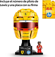 LEGO Editions Scuderia Ferrari HP Lewis Hamilton Helmet - F1 Merchandise - Display Model Kit w/Collectible Minifigure 
