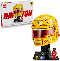 LEGO Editions Scuderia Ferrari HP Lewis Hamilton Helmet - F1 Merchandise - Display Model Kit w/Collectible Minifigure 