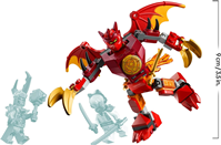 LEGO Ninjago Pack de Combate: Meca Dragón de Kai - Figura de Dragón, 3 Minifiguras y Catanas de Juguete