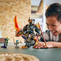 LEGO Ninjago Meca de Misión de Cole y Zane Dragón - Figura de Acción, 3 Minifiguras con Armas Ninja Inc. Espadas de Juguete