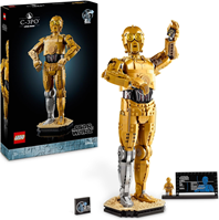 LEGO Star Wars 75398 C-3PO Figura de Droide - Kit de Maquetas para Adultos de Colección - Base, Placa Informativa y Minifigura