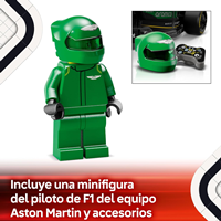 LEGO 77245 Speed Champions de Carreras Aston Martin Aramco F1 AMR24 de Juguete, Maqueta de Fórmula 1 con Minifigura de Piloto