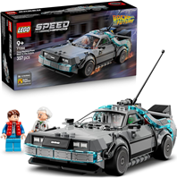 LEGO 77256 Speed Champions Máquina del Tiempo de Regreso al Futuro - Maqueta de Coche de Juguete con Minifiguras de Marty McFly y Doc Brown -