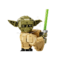 LEGO Star Wars 75438 Yoda Bust - Display Model Kit for Adults w/Green Lightsaber & Collectible Jedi Master Minifigure 
