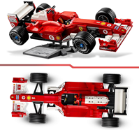 LEGO 11375 Icons Ferrari F2004 y Michael Schumacher - Maqueta para Adultos de Coche de F1 - Motor V10 