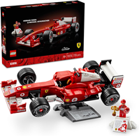 LEGO 11375 Icons Ferrari F2004 y Michael Schumacher - Maqueta para Adultos de Coche de F1 - Motor V10 