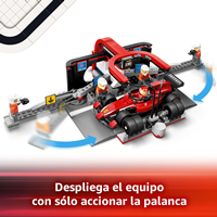 LEGO 60443 City Parada en Boxes de F1 y Equipo de Mecánicos con Coche Ferrari 