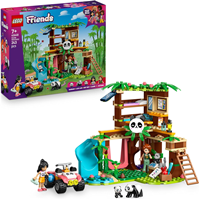 LEGO 42648 Friends Cuidado Animal en el Refugio para Pandas - Casa Árbol con 2 Mini Muñecas, Quad de Juguete y 3 Figuras de Osos Panda 
