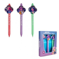 PACK 3 BOLIGRAFOS CON CLIP ACRILICO K-POP
