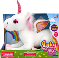 PELUCHE UNICORNIO CON LUCES COLOR BLANCO