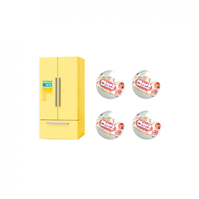 SET NEVERA CON 4 CÁPSULAS  MINI WORLD (COLORES SEGUN STOCK)